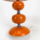 Table lamp metal and orange fabric 70