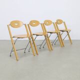 4x Postmodern Folding Chair by Ruud-Jan Kokke for Kembo, 1980s