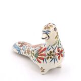 Multicolored ceramic folk bird from Mexico, 1970s
