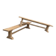 Pair of solid oak benches