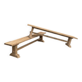 Paire de bancs en chêne massif