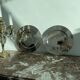 Pair of vintage, underplates, silver metal