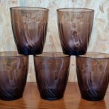 Set of 5 duralex water glasses