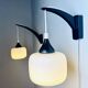 Set Of Single-Arm Wall Lamps In Teak And Opaline Glass By Uno & Östen Kristiansson For Luxus, Sweden 1960S