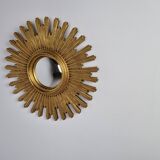 Vintage golden sunburst mirror
