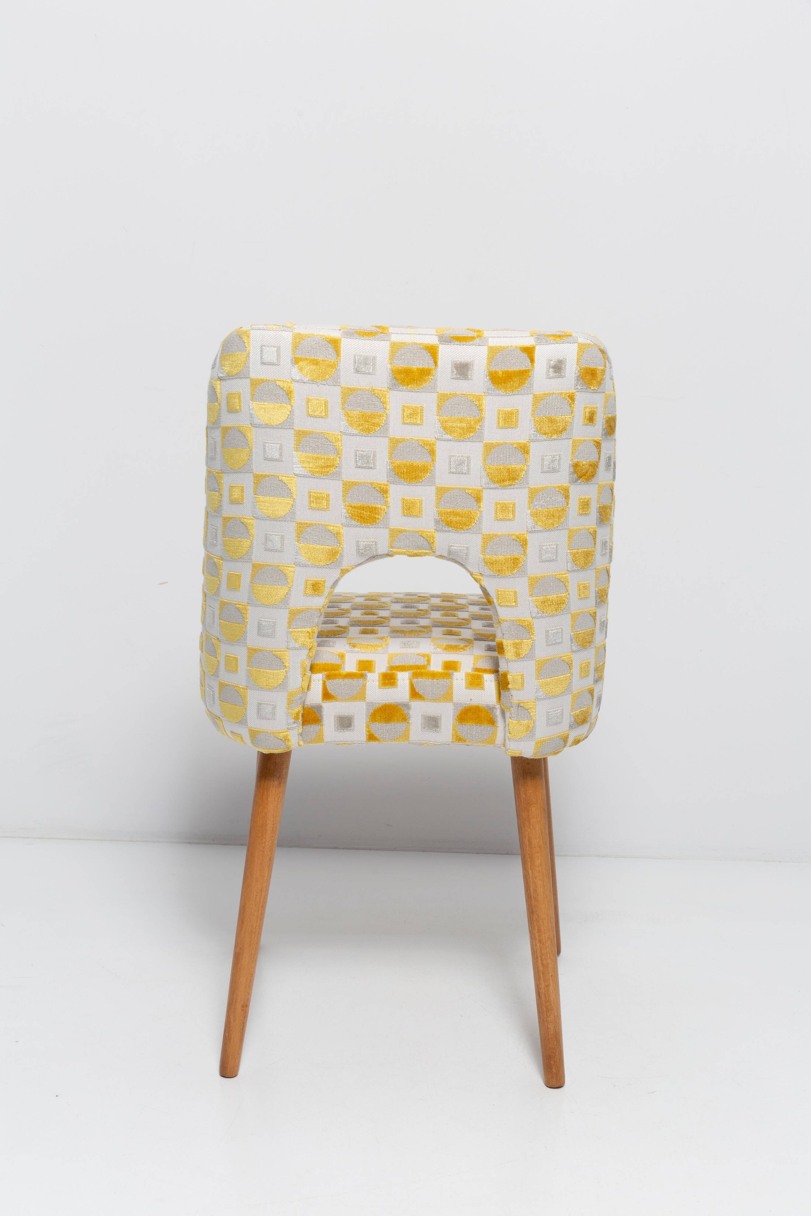 Mustard yellow Shell chair from the mid-century, 1960s