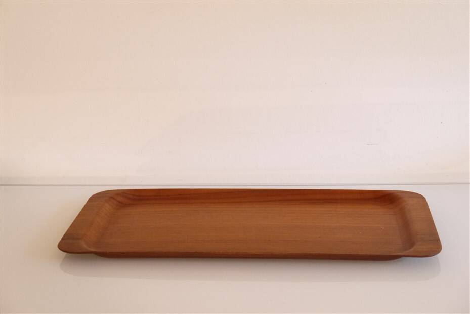 Plateau vintage scandinave en teck