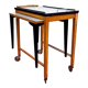 Art deco serving trolley with table and integrated tray