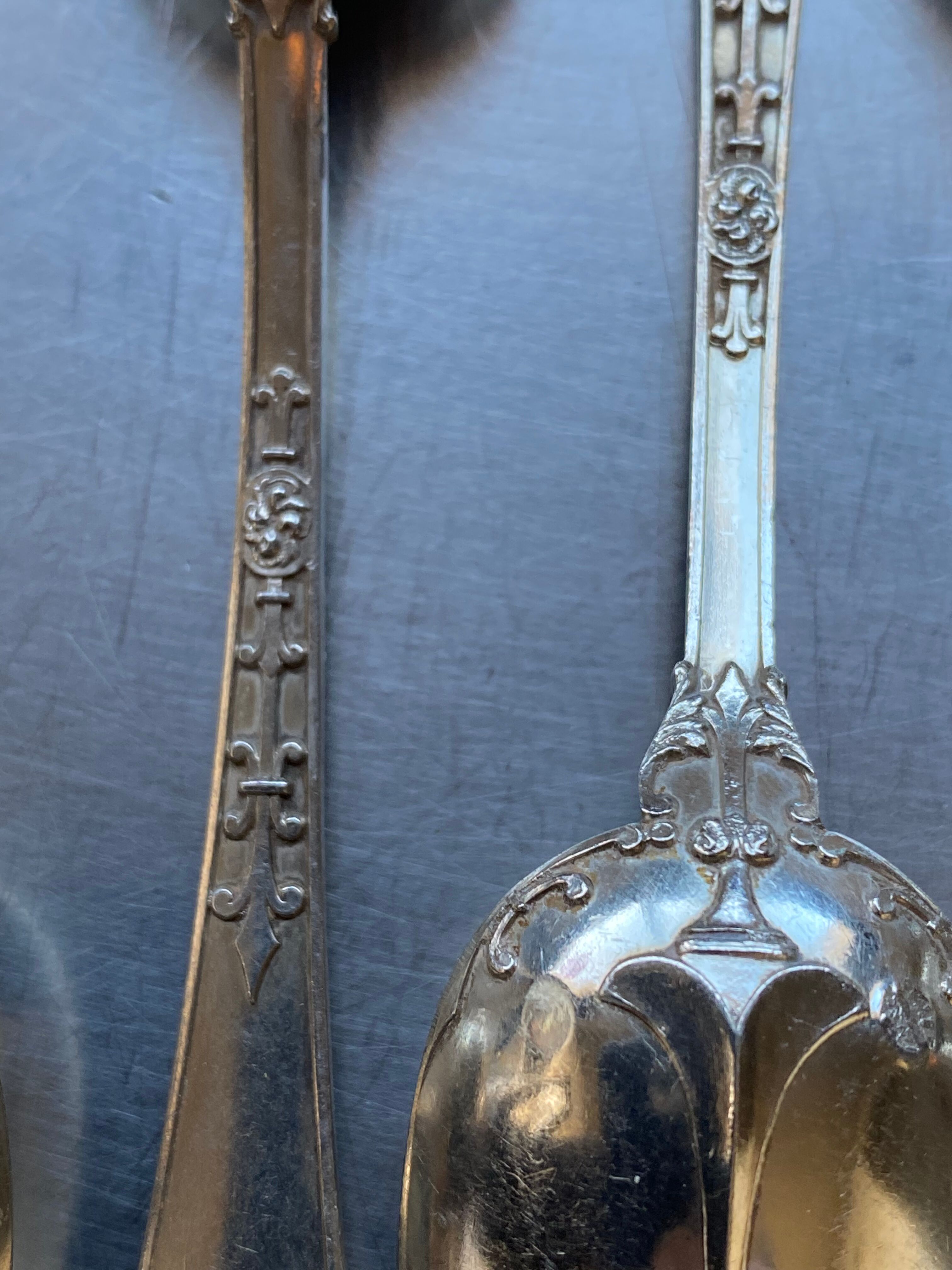 12 mocha spoons , solid silver, Émile Puiforcat