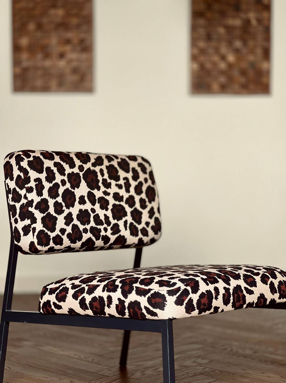Vintage 70s Leopard Fireside Chair