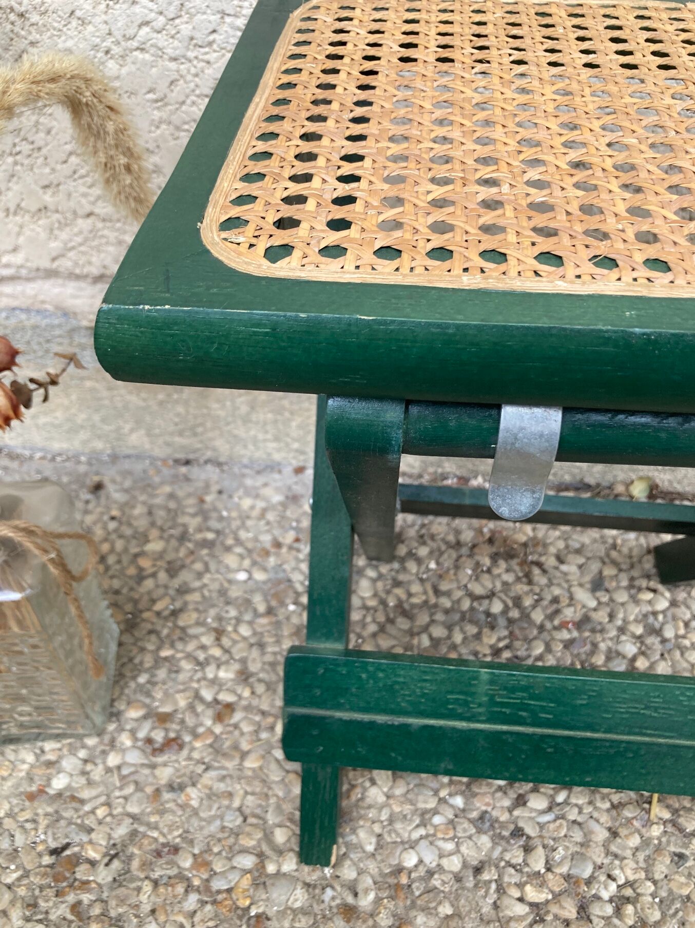 Folding stool in vintage canning