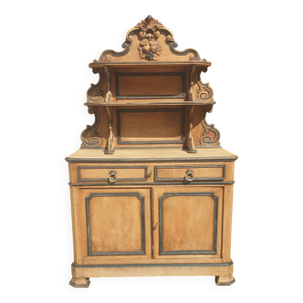 Vaisselier ancien en bois naturel