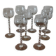 8 glasses with twisted stem and star pattern