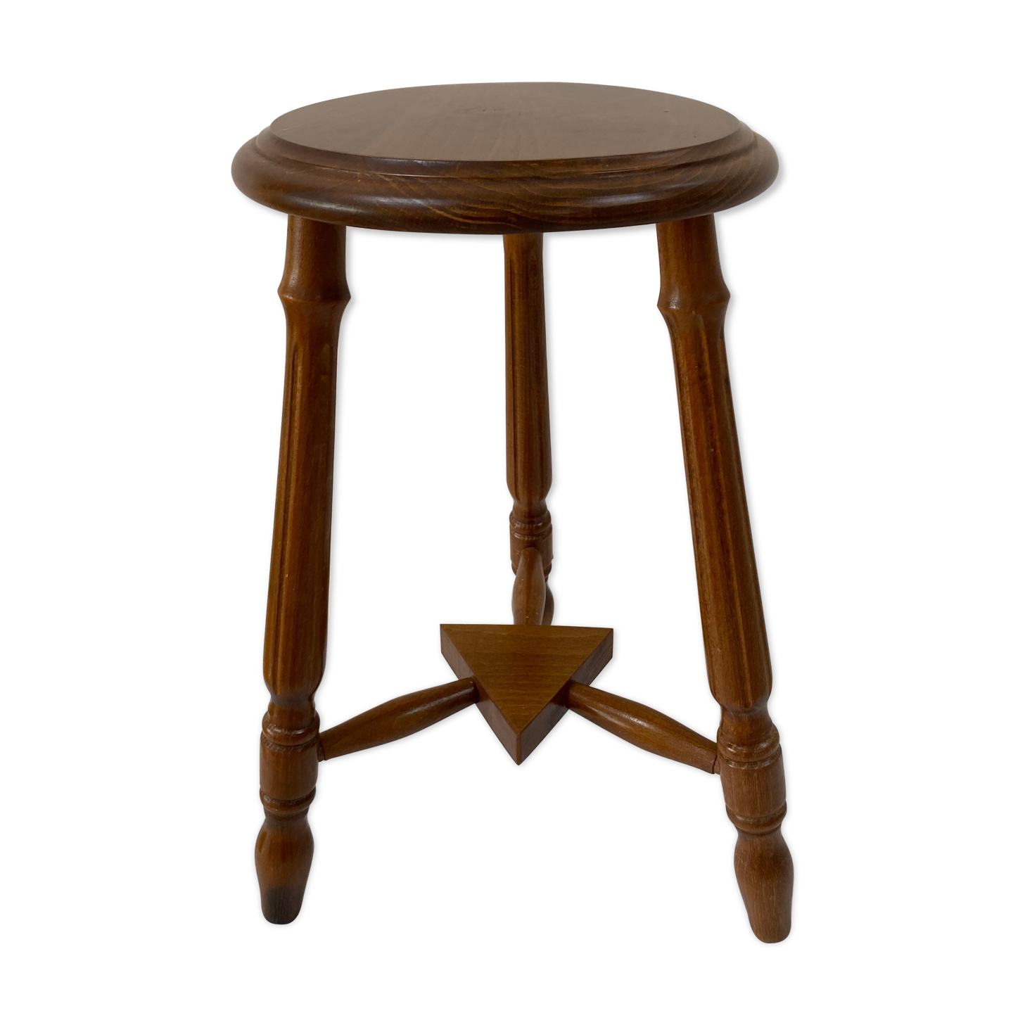 Vintage wooden tripod stool