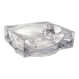 Monumental molded crystal ashtray, Sevres France 1970s