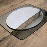 White glass and smoked glass mirror Italy