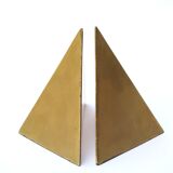 Brass "prism" bookends, 80s