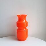Vintage vase in orange glass