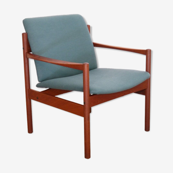 Fauteuil vintage scandinave en teck 1960