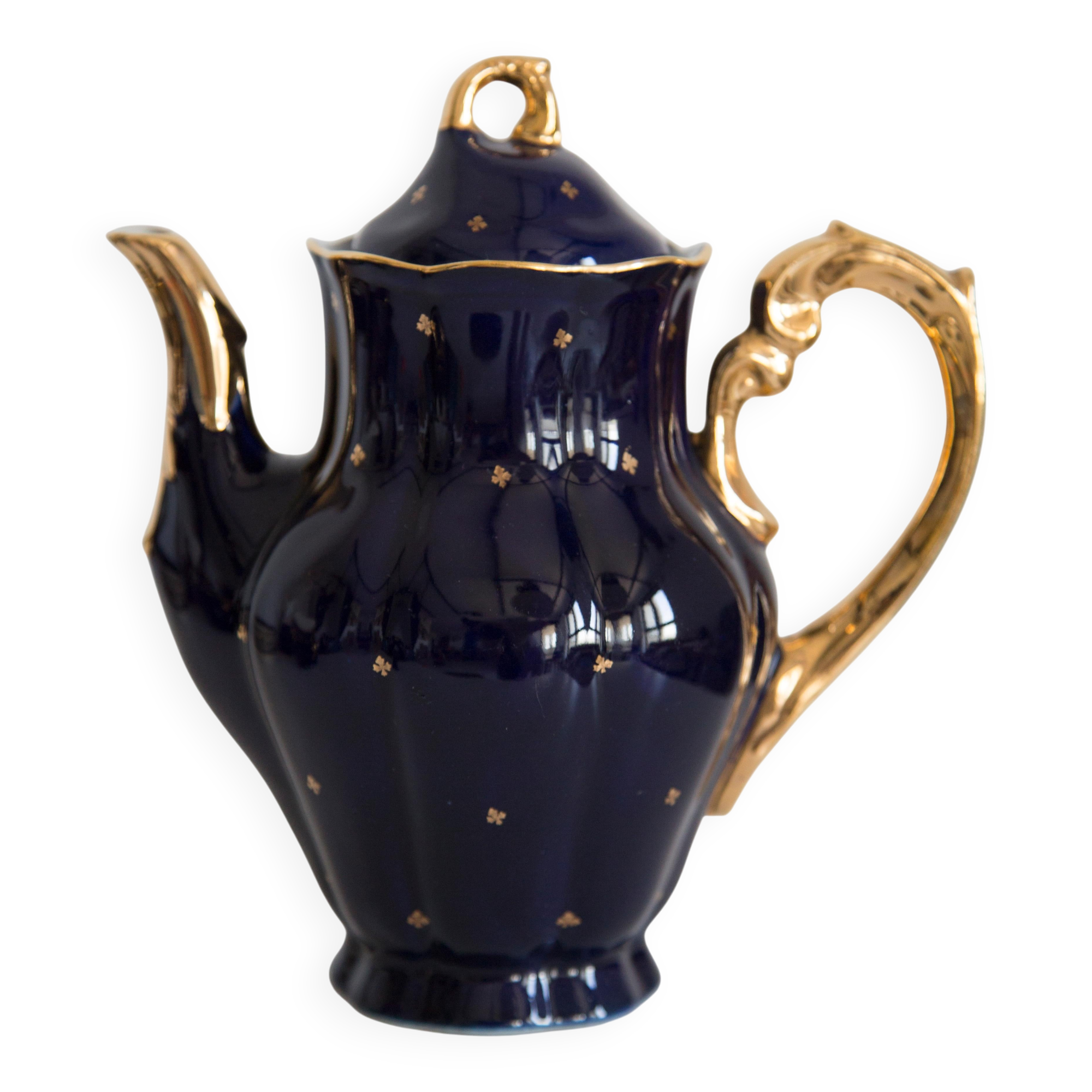 Painted porcelain tea and coffee service, mid-20th century, Poland, 1960.