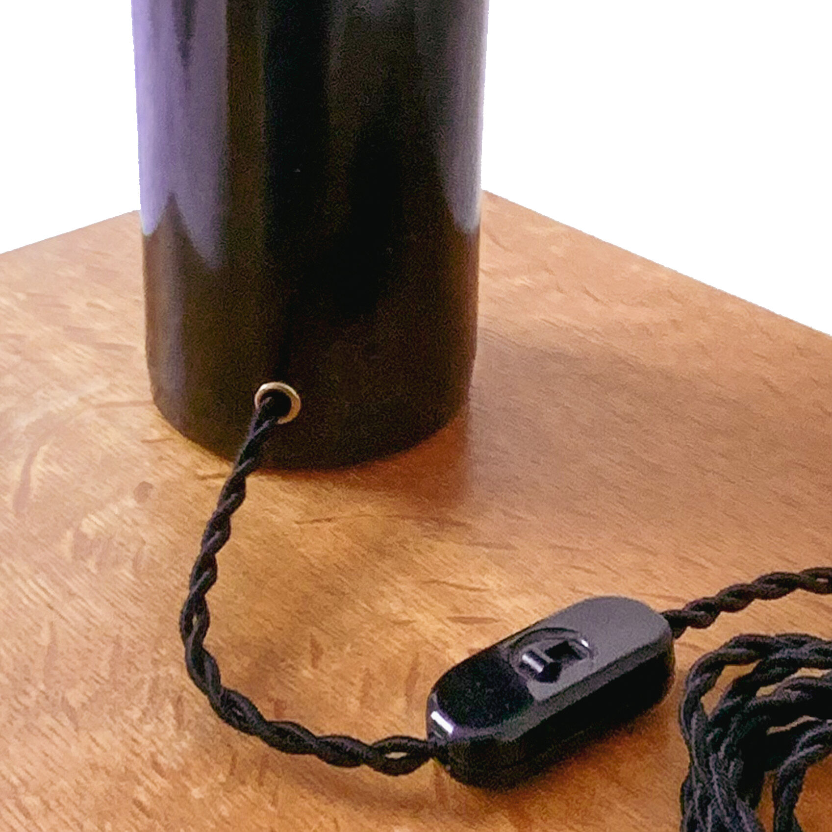 Sandstone and rabane lamp