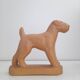 Chien, Airdale Terrier en céramique Art déco