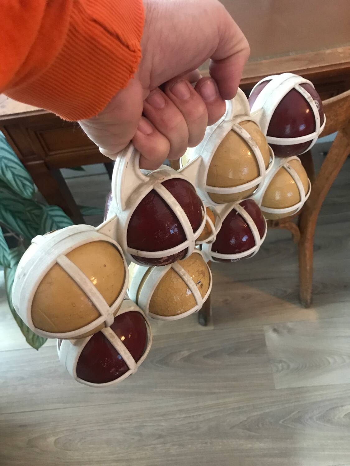 1950s wooden boules game