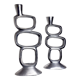 Pair of circle candlesticks by matthew hilton, england, 1980