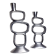 Pair of circle candlesticks by matthew hilton, england, 1980