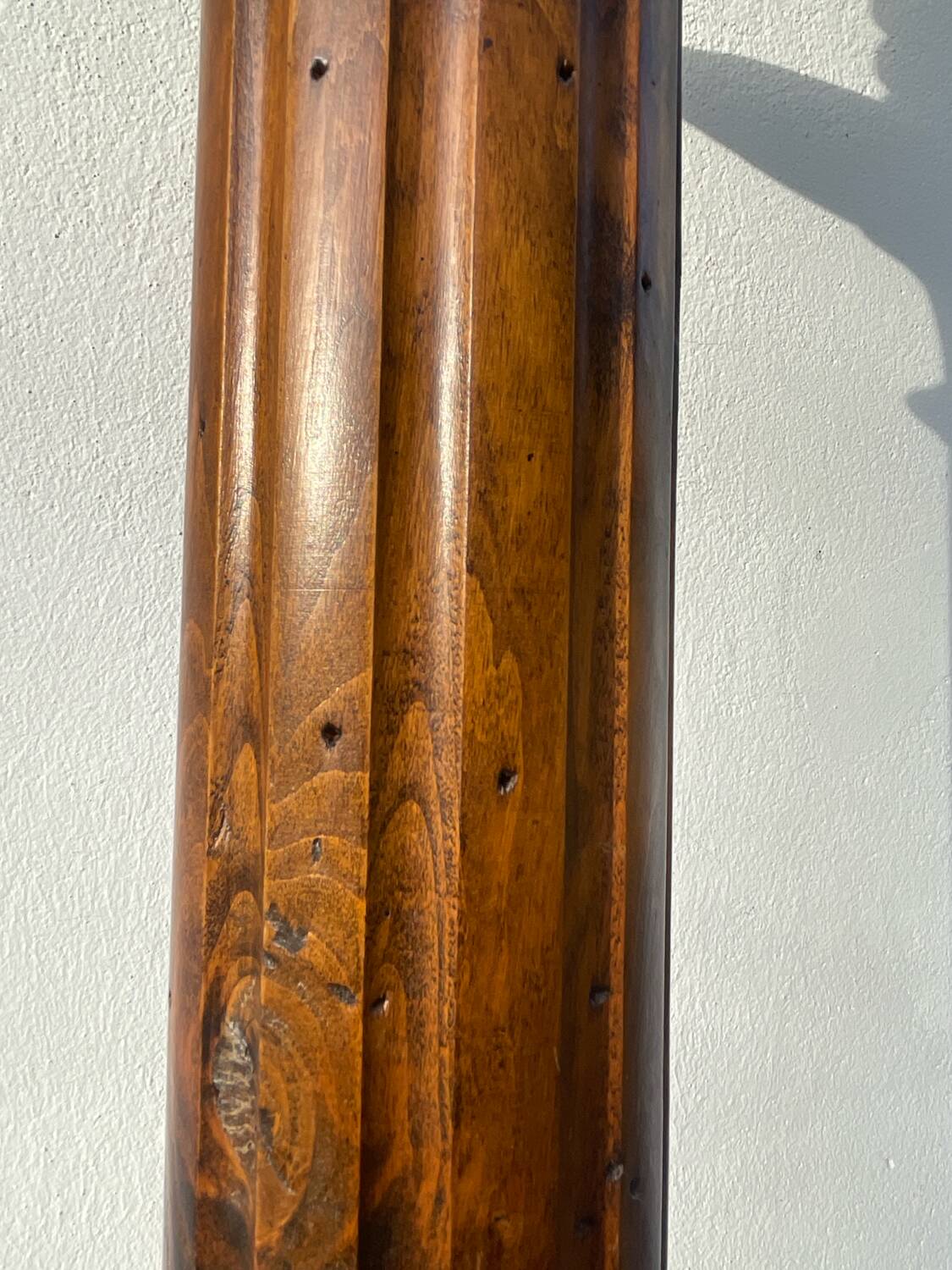Solid wood church column/stele with fluting