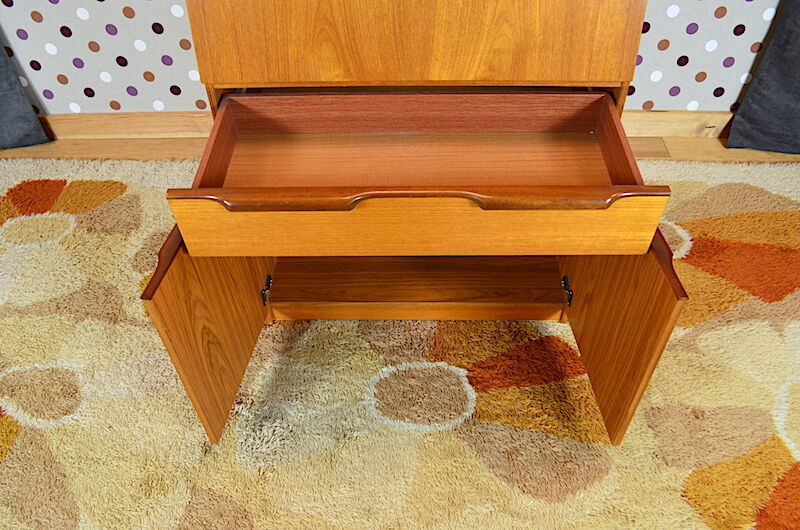 Secretary scandinavian vintage teak design 1960