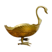 Vide poche cygne laiton