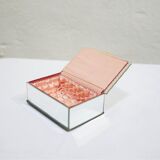 Art Deco jewelry box in beveled glass