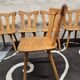 12 chaises bistrot en bois, 1970