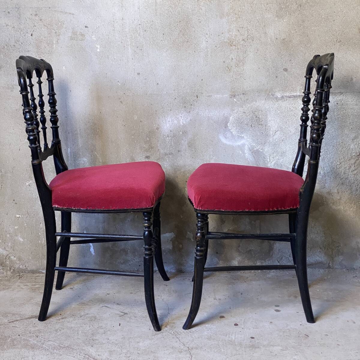 Pair of Charivari chairs Napoleon III