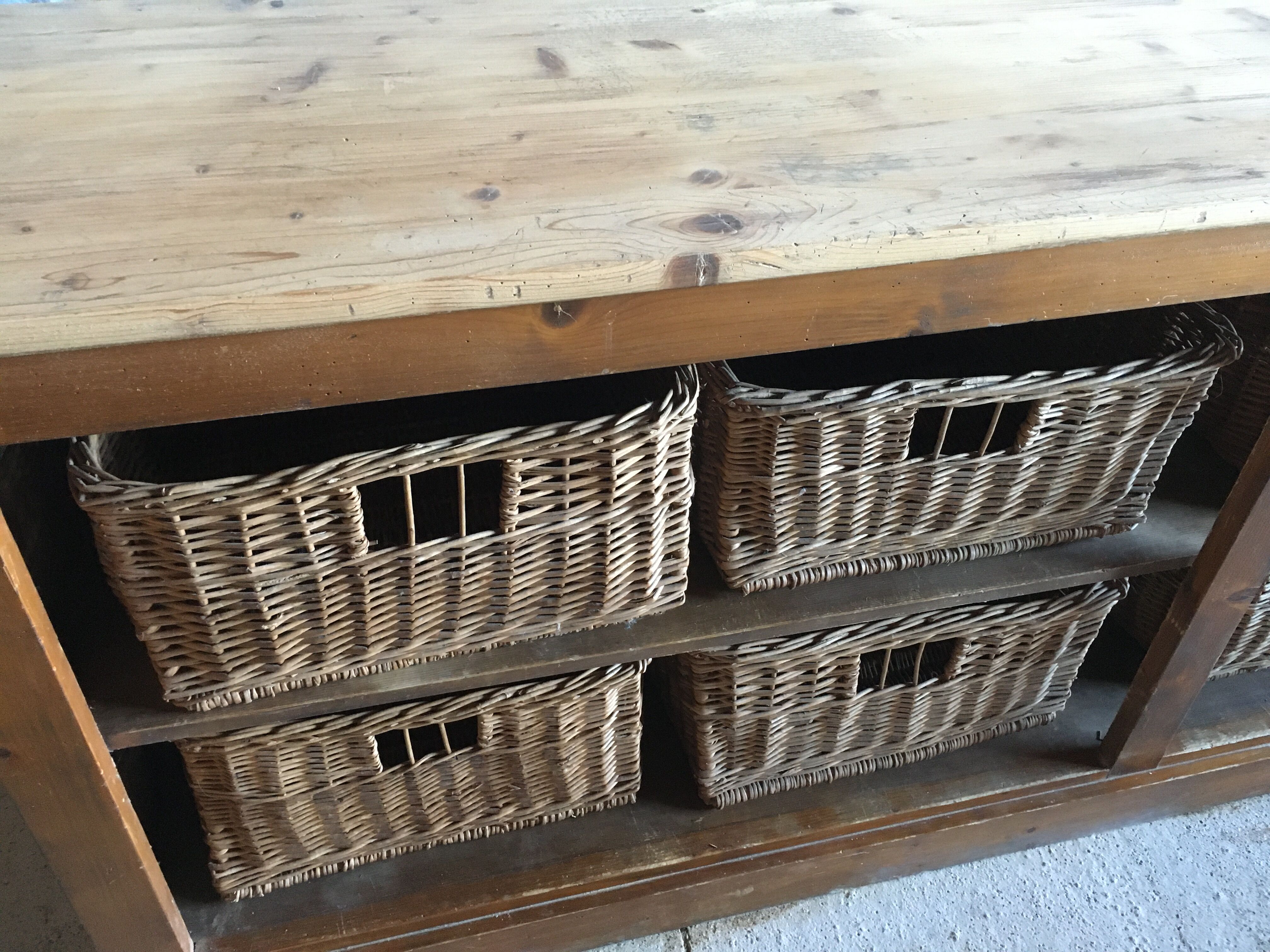 Craft furniture with wicker baskets