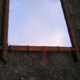 Bamboo mirror early XXth 86x65cm