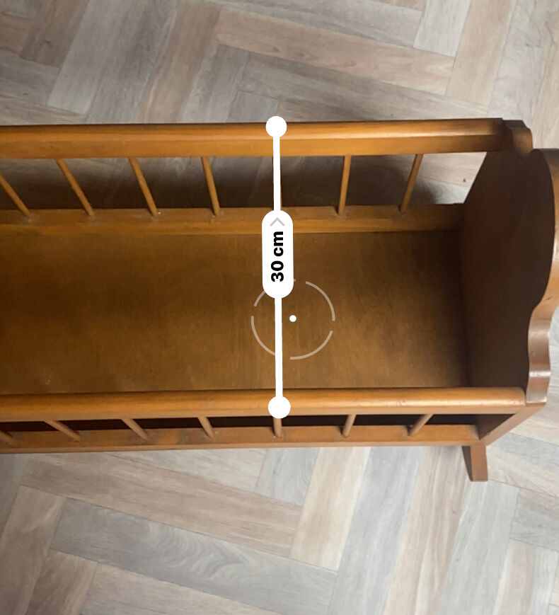 Vintage wooden rocking bed