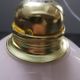 Suspension walker old opaline white globe spirit night light 1930 Art Deco TBE Ø 13 cm pink