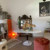 Table basse pied tulipe Gautier vintage