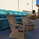 Pair of rattan armchairs