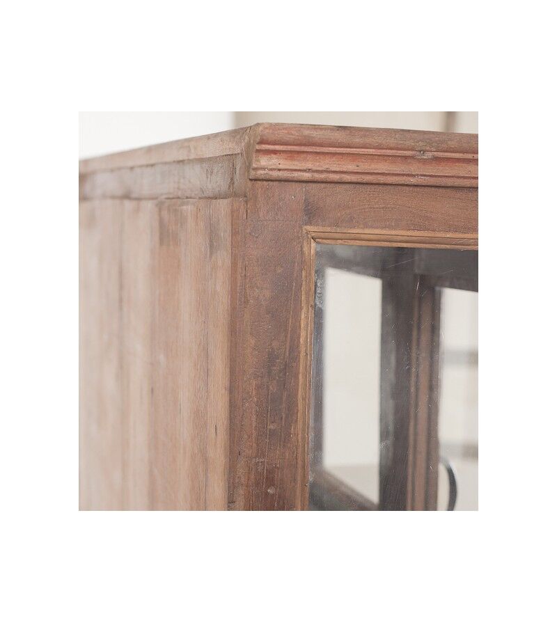 Vintage display case in natural wood