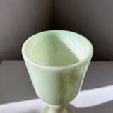 Vintage yellow onyx marble vase/candle holder