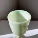 Vintage yellow onyx marble vase/candle holder