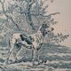 Longchamp hunting dog plate