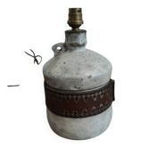 Alexandre Kostanda Rare Ceramic Leather-Rigged Lamp Base 1960