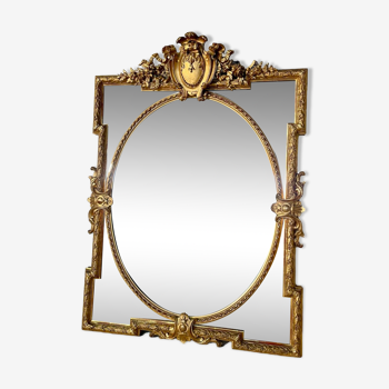 Louis XVI closed-screen mirror