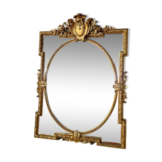 Louis XVI closed-screen mirror