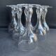 5 hollow foot champagne glasses – bayel cristallerie royale de champagne