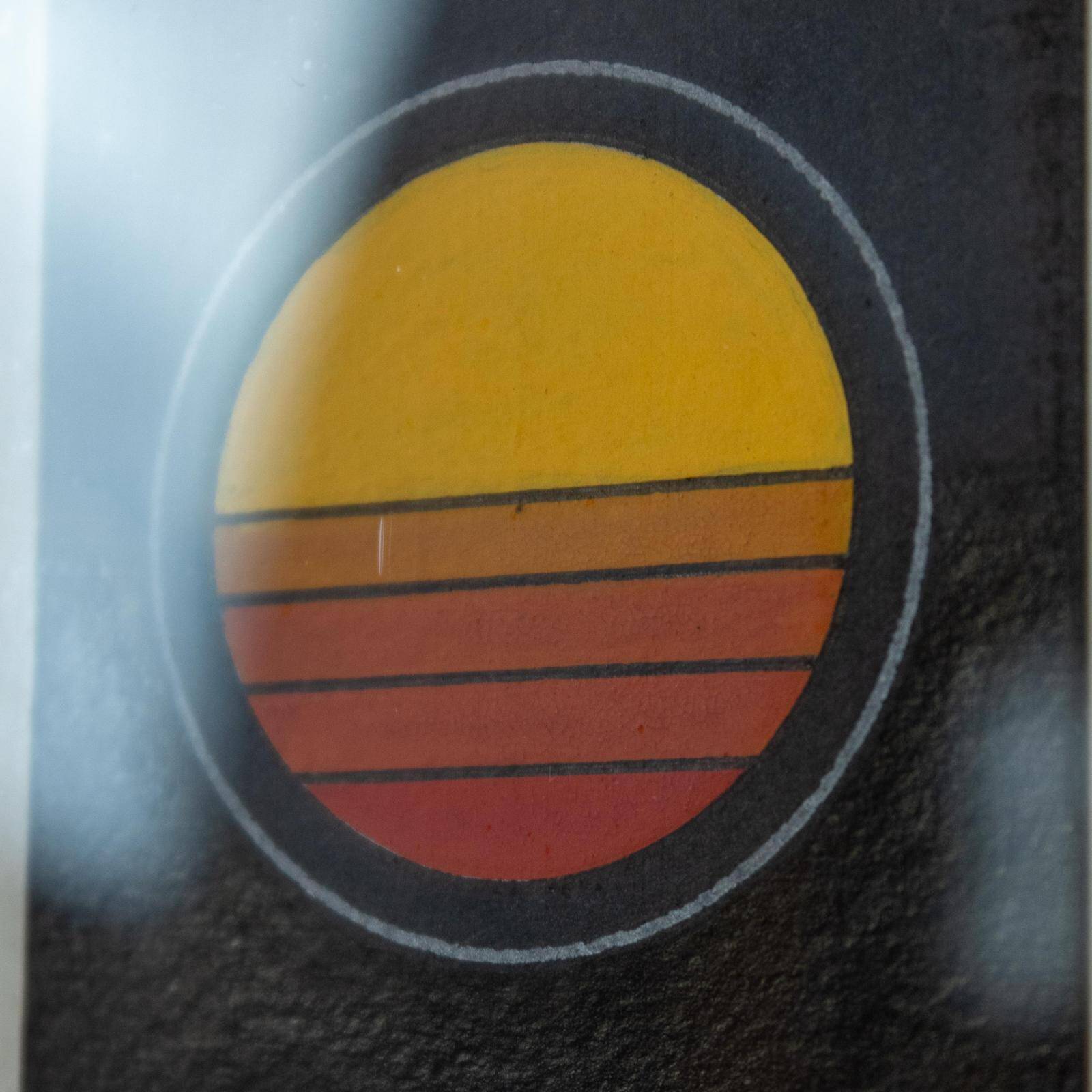 Affiche lithographique d'art moderne italien des années 1970 créée par Angela Trapani